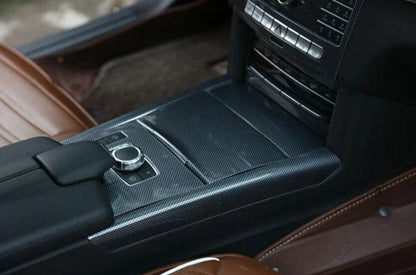 Carbon Fiber Middle Console Panel Cover for Benz E-Class (2014–2015)