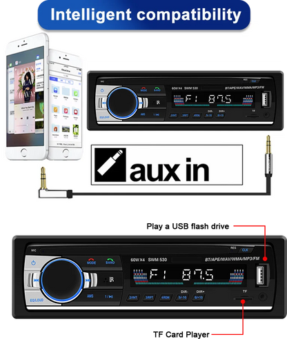 Bluetooth Music Car Radio 1 Din Stereo MP3 Player for Toyota Hilux (1998-2004)