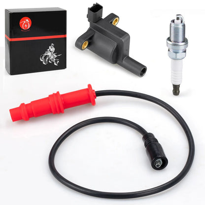 Ignition coil w/ Wire Cap Spark Plug for Polaris Sportsman XP 550 EPS (2009–2013)