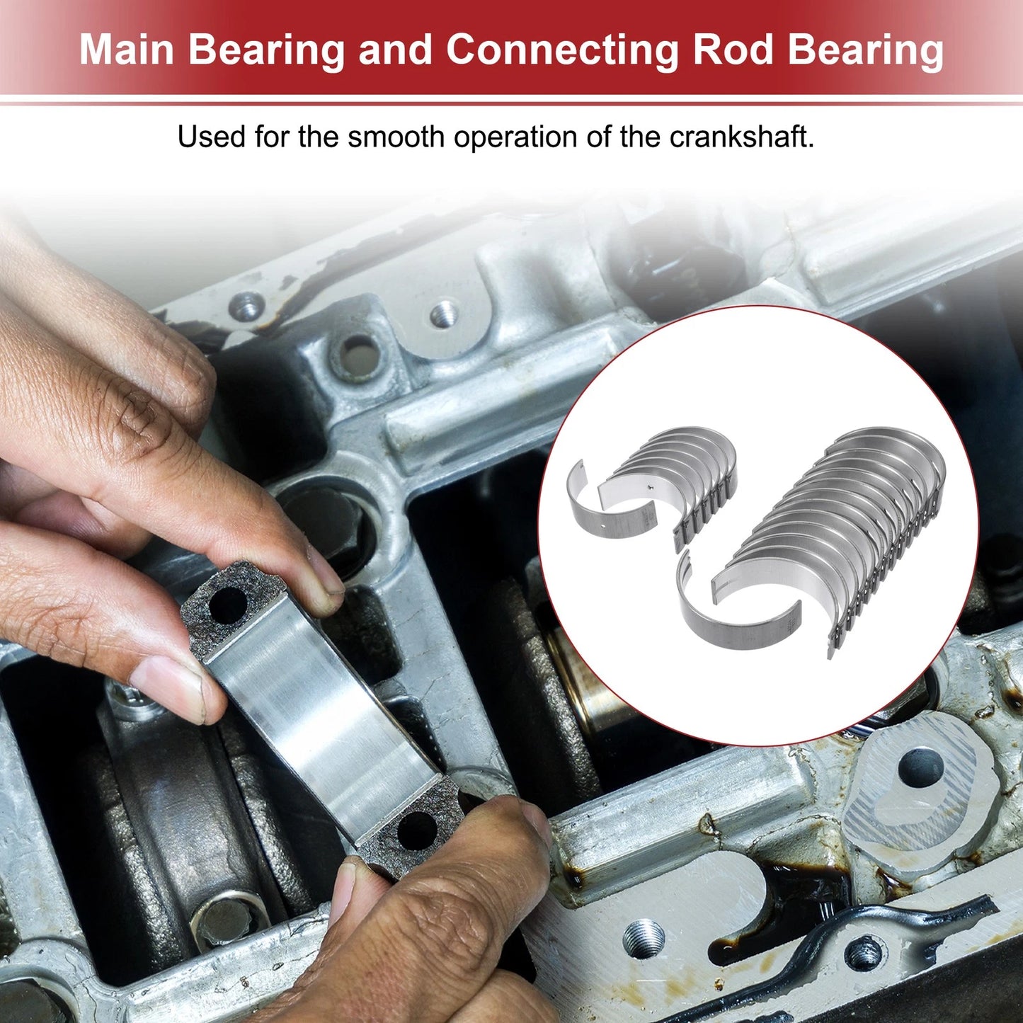 Main Bearing and Connecting Rod Bearing Kit for Toyota Land Cruiser (2002–2010)