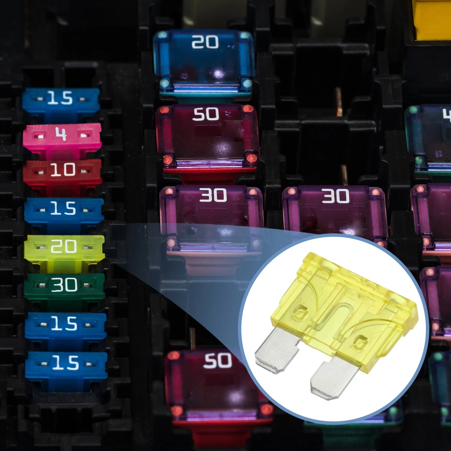 10pcs 20A Blade Style Fuses for Car Boat Truck SUV Motorcycle