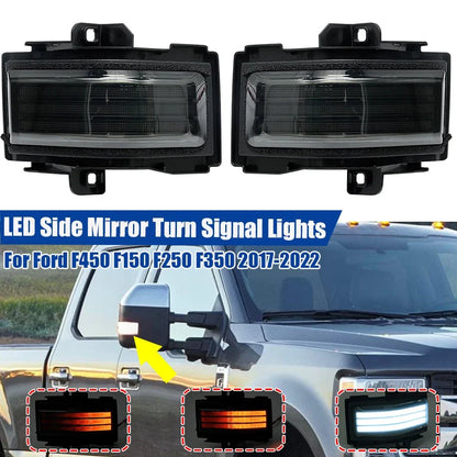 2x Switchback Mirror Signal Amber White Light for Ford F-250/F-350(2017–2022)
