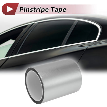 Pinstripe Tape 150mmx50m for Car Motorcycle Boat Matte Silver Tone (1 Pcs)
