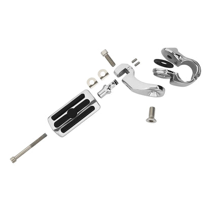 Chrome 1-1/4" Adjustable Highway Short Mount Foot Pegs for Harley Sportster (2004-2023)