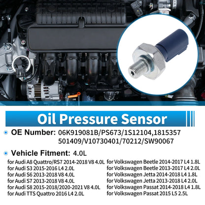 Engine Oil Pressure Sensor No.06K919081B for Audi A8 Quattro/RS7 (2014–2018)