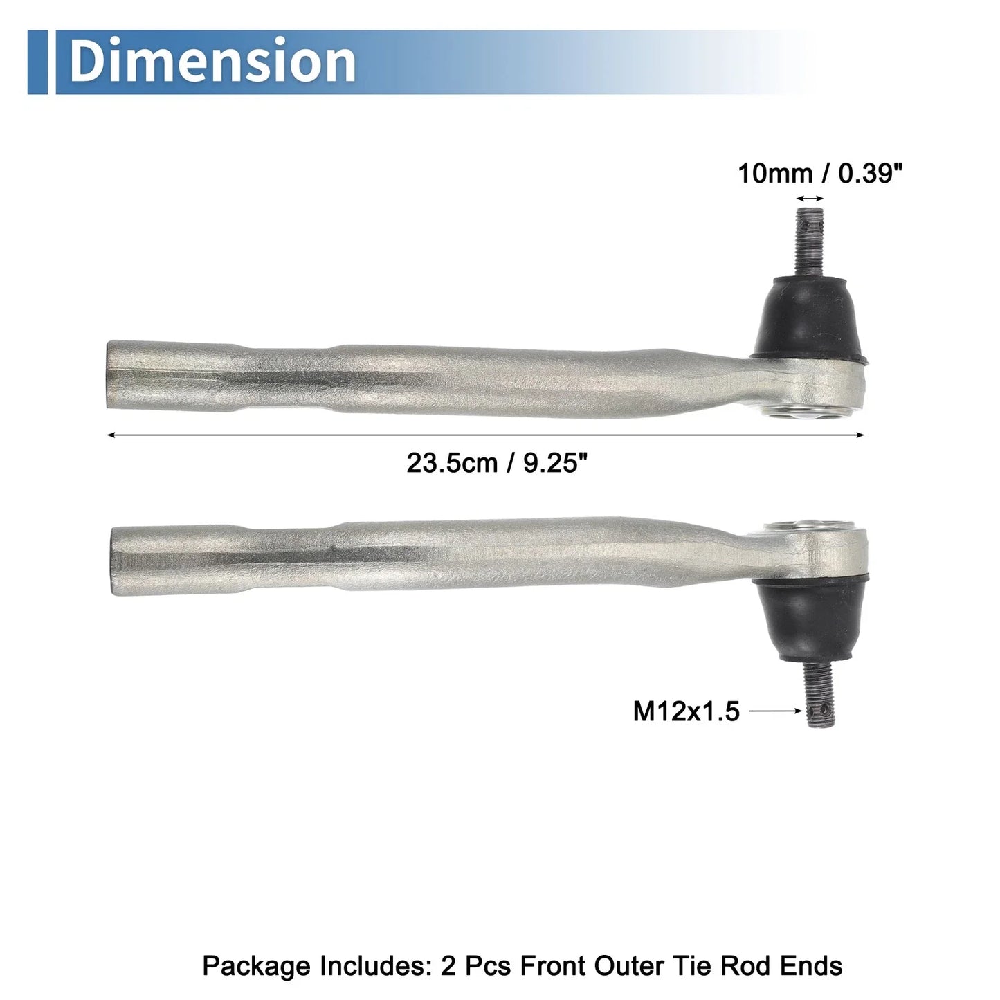 2 x Front Outer Tie Rod End Links for Acura CL TL (2001-2003)