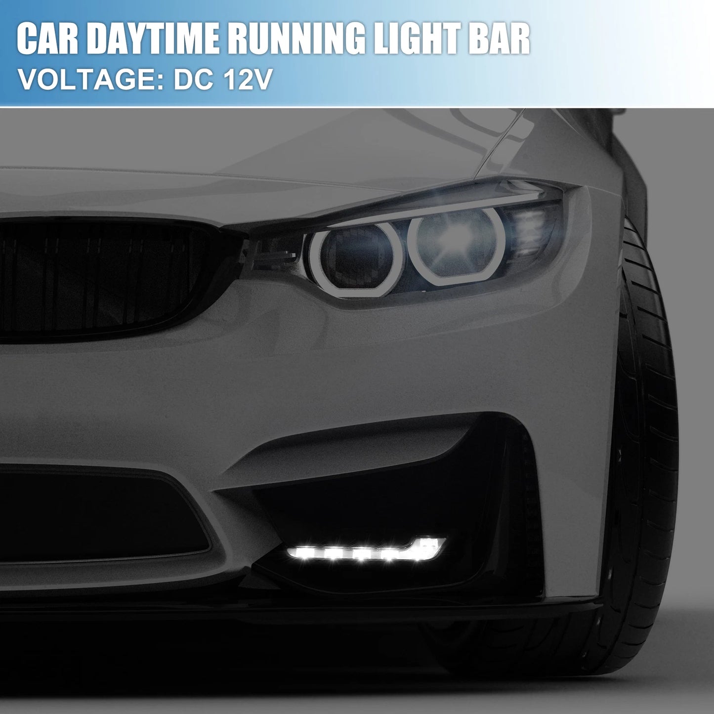 2X L-Shape Universal LED 6000K Daytime Running Light Bar Fog Lamp
