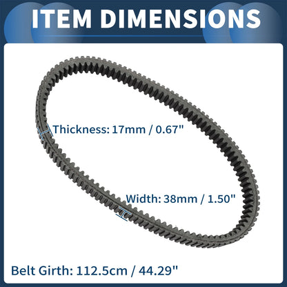 Drive Belt V-Belt No. 417300391 for Can-Am Defender/Maverick (2016–2023)