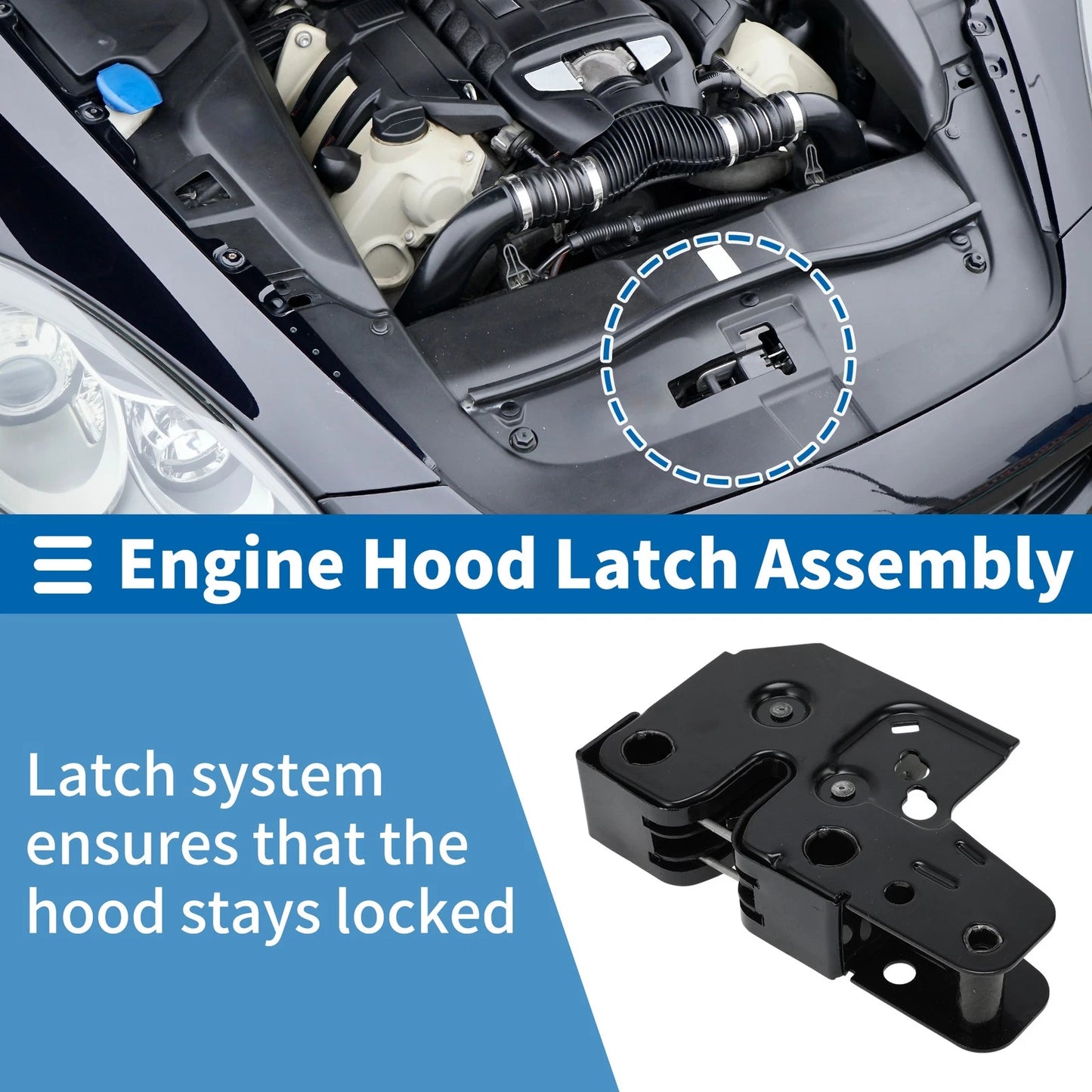 Hood Latch Assembly for Volkswagen Caddy (2004–2015) No. 6Q0823509B