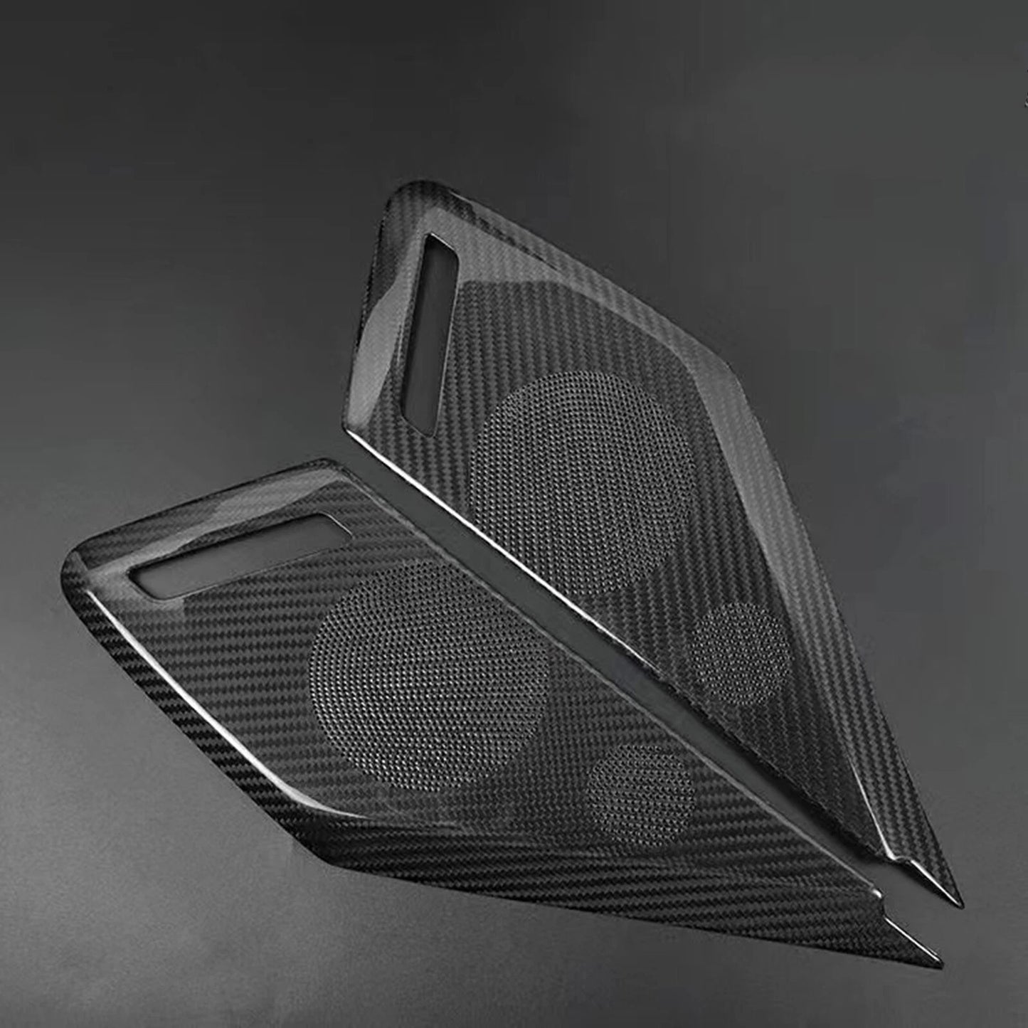 1 Pair Carbon Fiber Door Horn Covers for Chevrolet Corvette C8 (2020-2023)