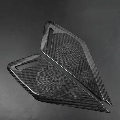 1 Pair Carbon Fiber Door Horn Covers for Chevrolet Corvette C8 (2020-2023)