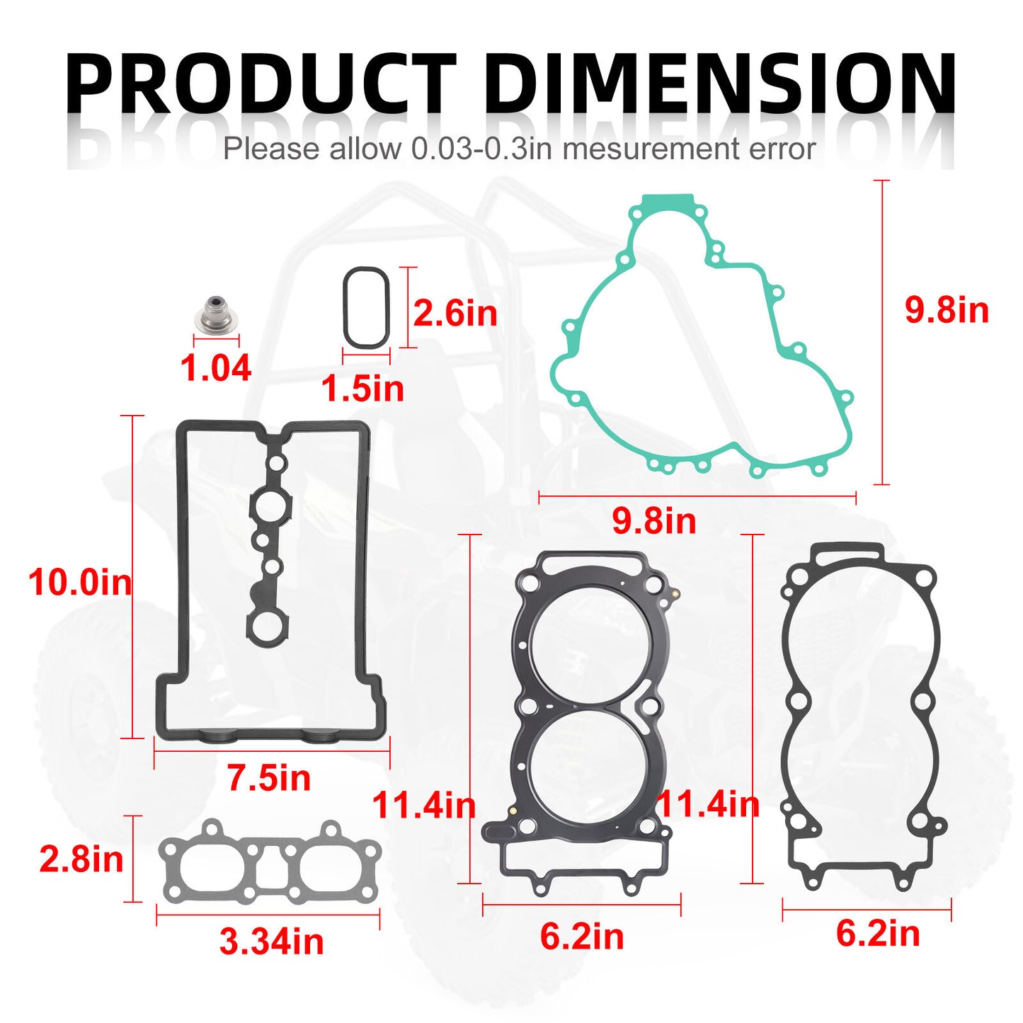 Engine Cylinder Head Gasket Seal for Polaris Ranger RZR General ACE (2015–2023)