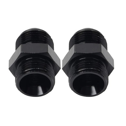Black Aluminum AN8 Flare to 10AN ORB Male Fitting Adapters with O-Rings