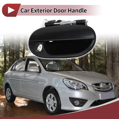 Exterior Door Handle for Hyundai Accent Front Right Black ABS (2010-2017)
