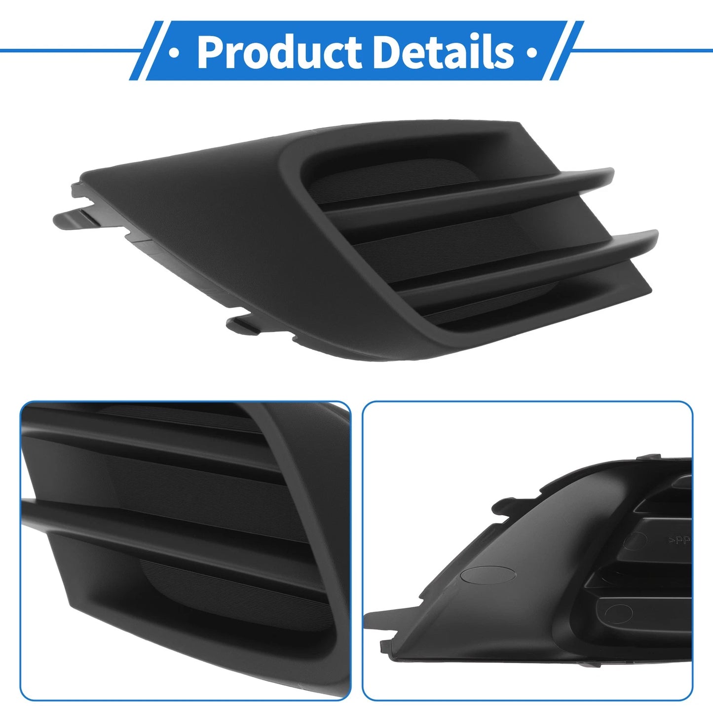 Fog Light Grille No.SU1038141 for Subaru Legacy (2015–2017) Black ABS