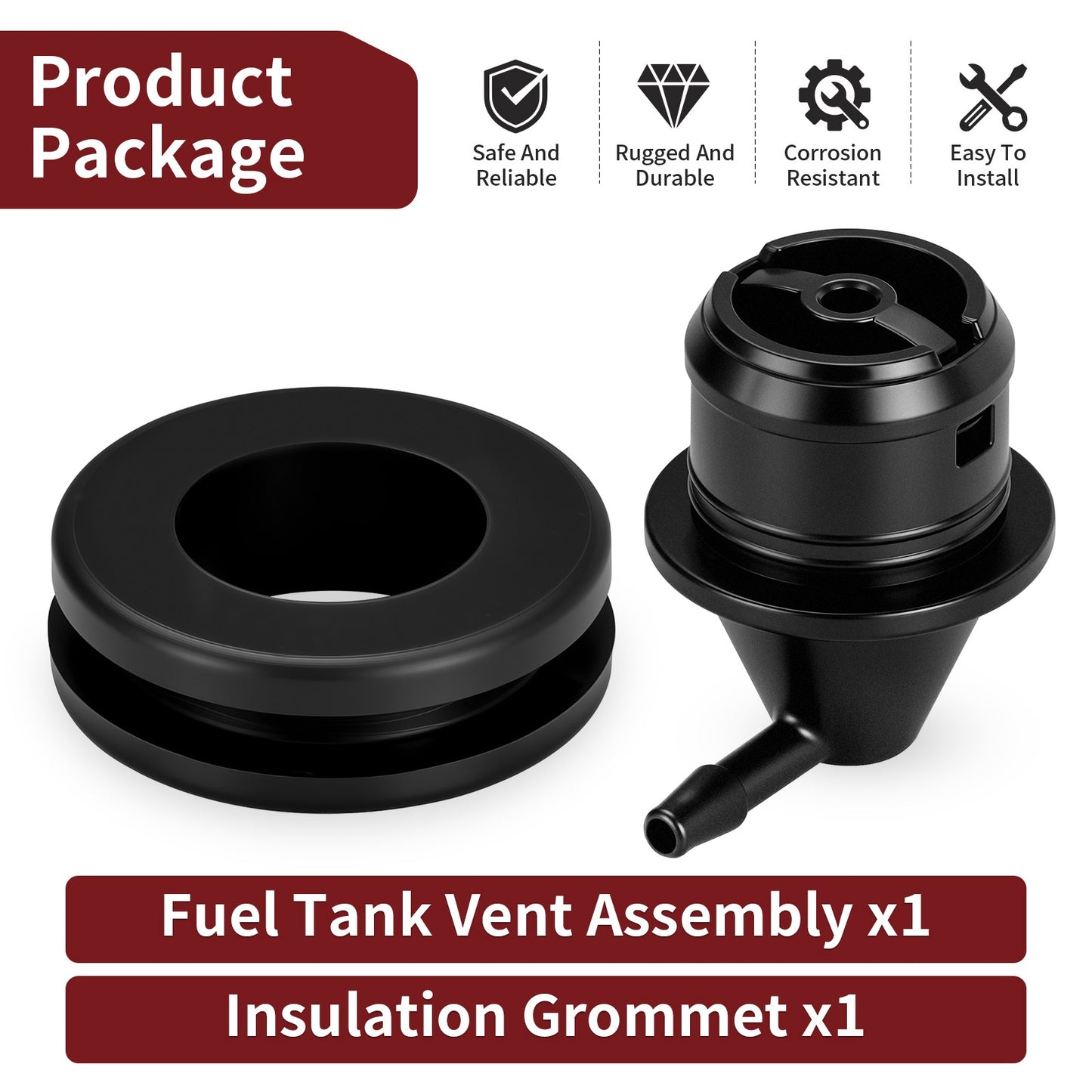 Fuel Tank Vent & Insulation Grommet for Club Car DS Precedent (1992–2015)