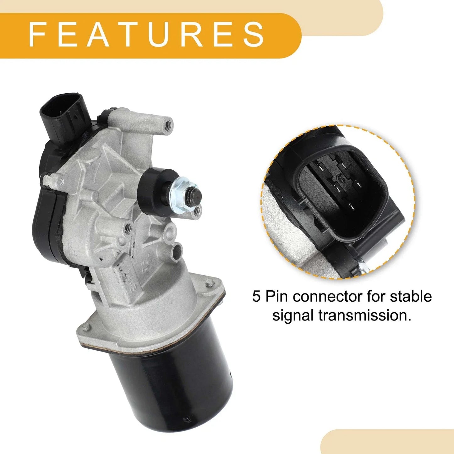 Windshield Wiper Motor for Acura RSX 2002-2006 (2 x No. 76505S6MA01, 76505S9AA01)