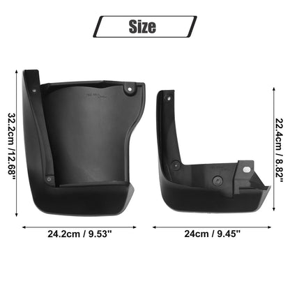 Mud Flaps Splash Guards for Honda Accord (Fits All Years) - 1 Set Black
