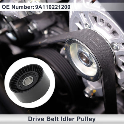 Drive Belt Idler Pulley for Porsche 911 (2009-2015) - Black 1 x Piece