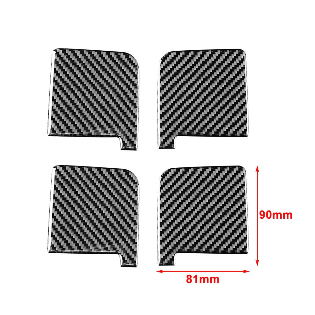 4 x Red Carbon Fiber Door Handle Bowl Covers for Toyota Tundra (2014-2021)