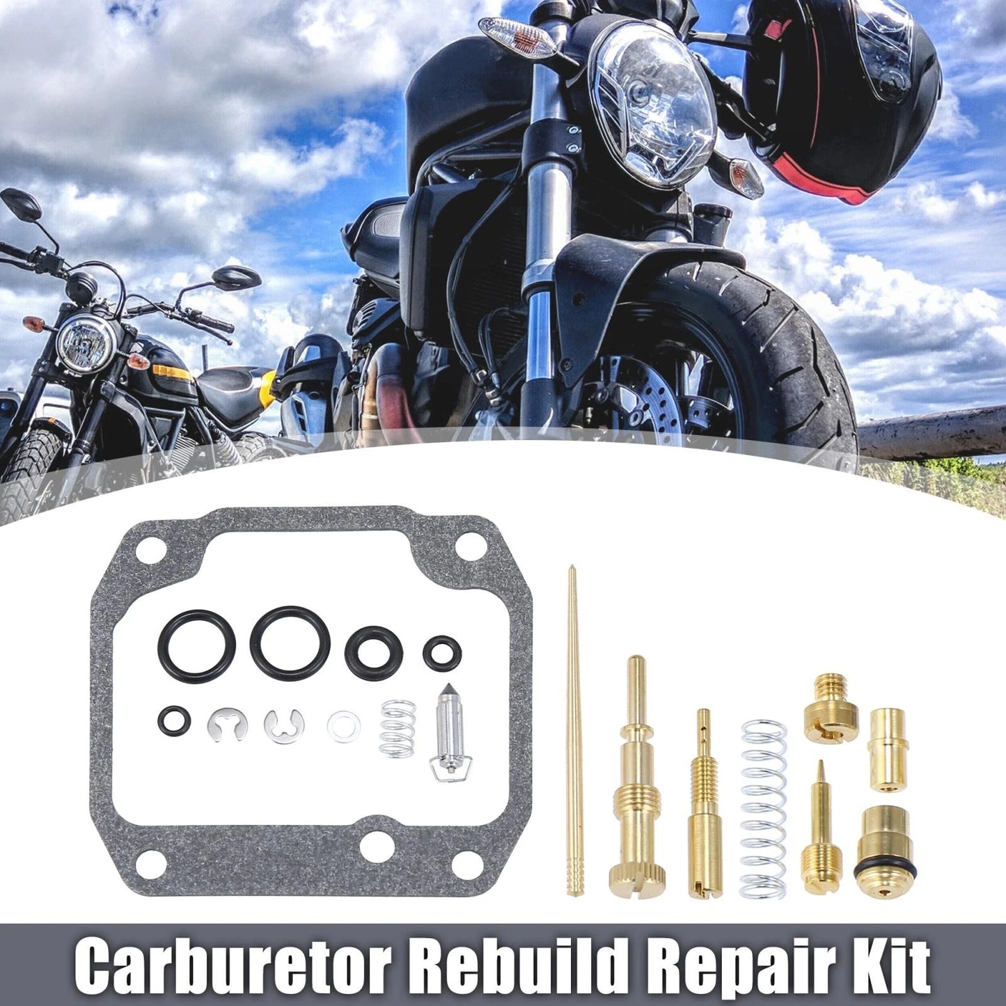 Carburetor Repair Rebuild Kit for Suzuki LT160 LT160E (1989–1992)