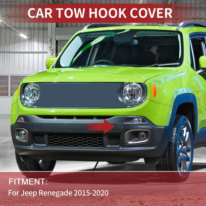 Tow Hook Cover Cap for Jeep Renegade (2015–2020) No. 735643610 Black