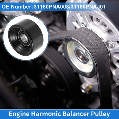 Drive Belt Idler Pulley for Acura TSX, Honda (2004-2014) - 1 x Pulley