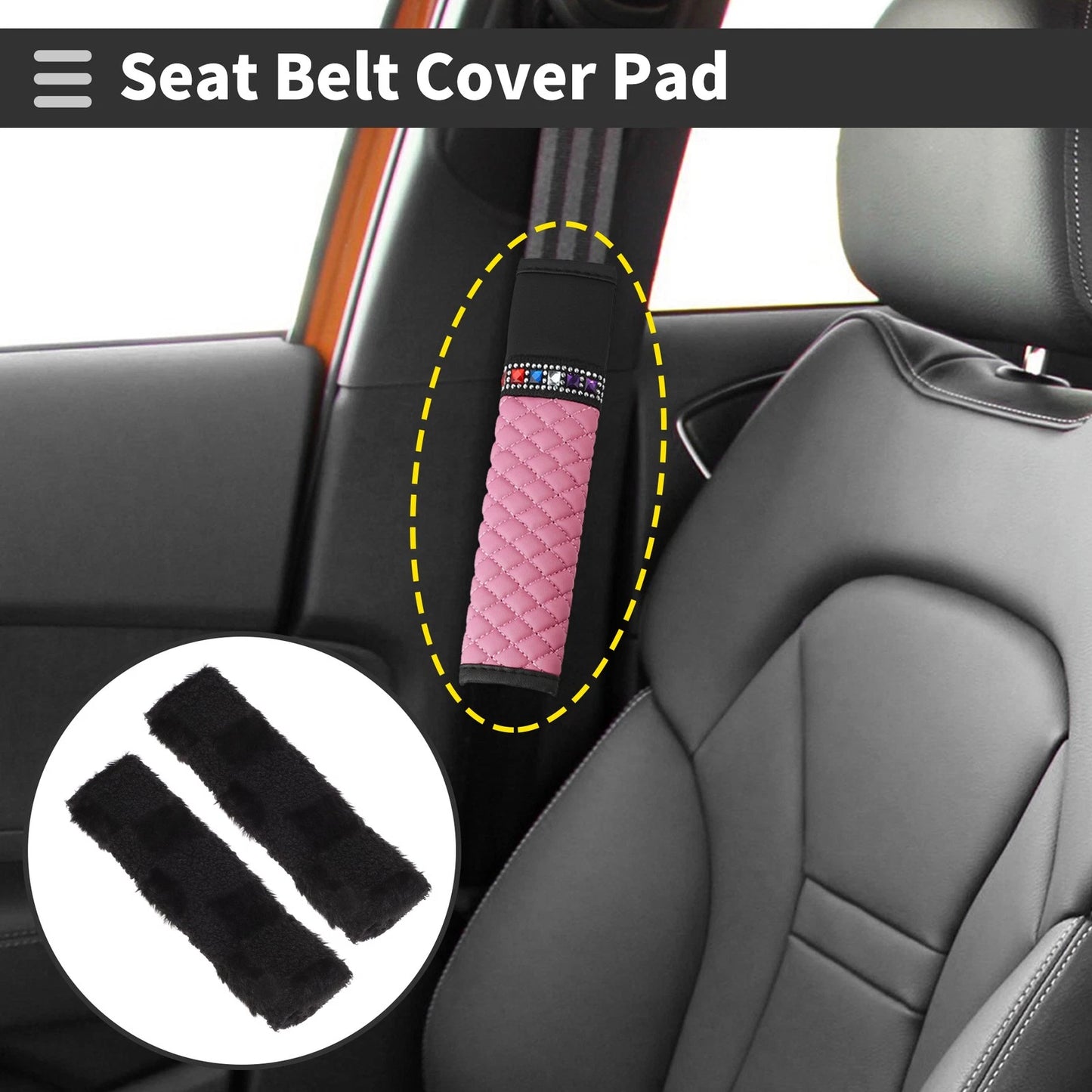 Seat Belt Cover Pad for Universal Fit (24cm)