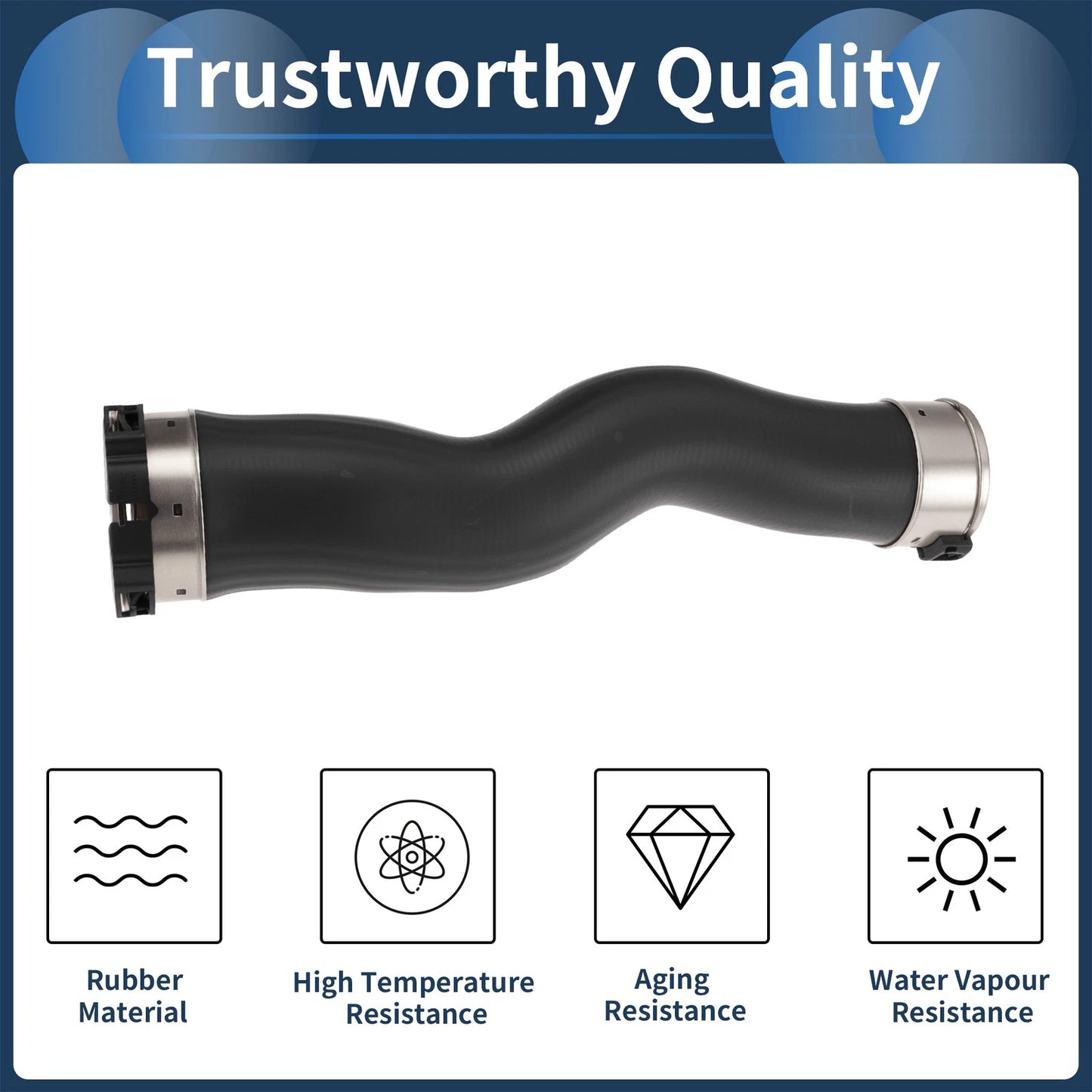 Engine Air Intake Hose for BMW 5 Series F10 (2010–2016) No. 11617810614 Rubber