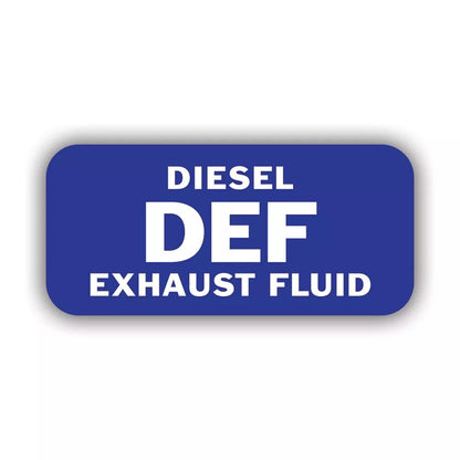 Diesel Exhaust Fluid Sticker Decal for DEF Applications (1"x2")
