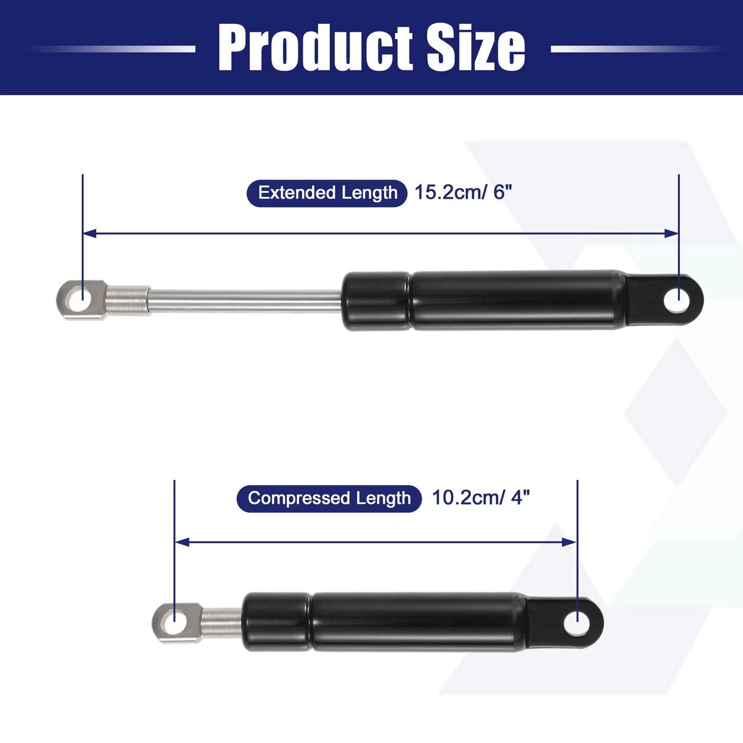 2Pcs 6 Inch Black Lift Supports Struts Shocks Gas Spring Universal