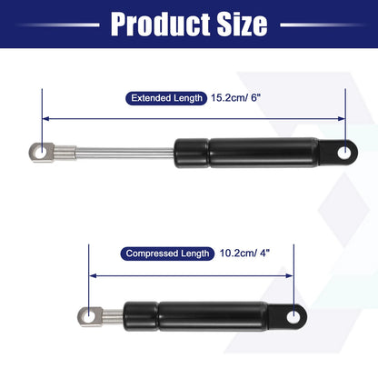 2Pcs 6 Inch Black Lift Supports Struts Shocks Gas Spring Universal