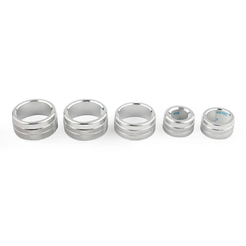 Silver Air Conditioning Audio Button Switch Knob Covers for Toyota Camry (2018)