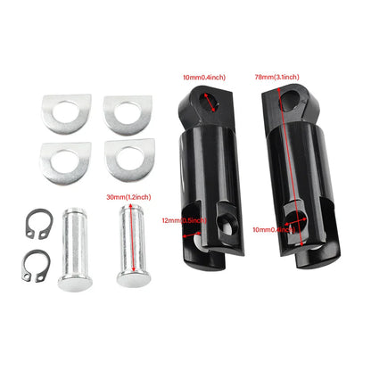 Male Mount Foot Peg Extensions for Harley Sportster, Touring, Softail, Dyna (2004-2023)