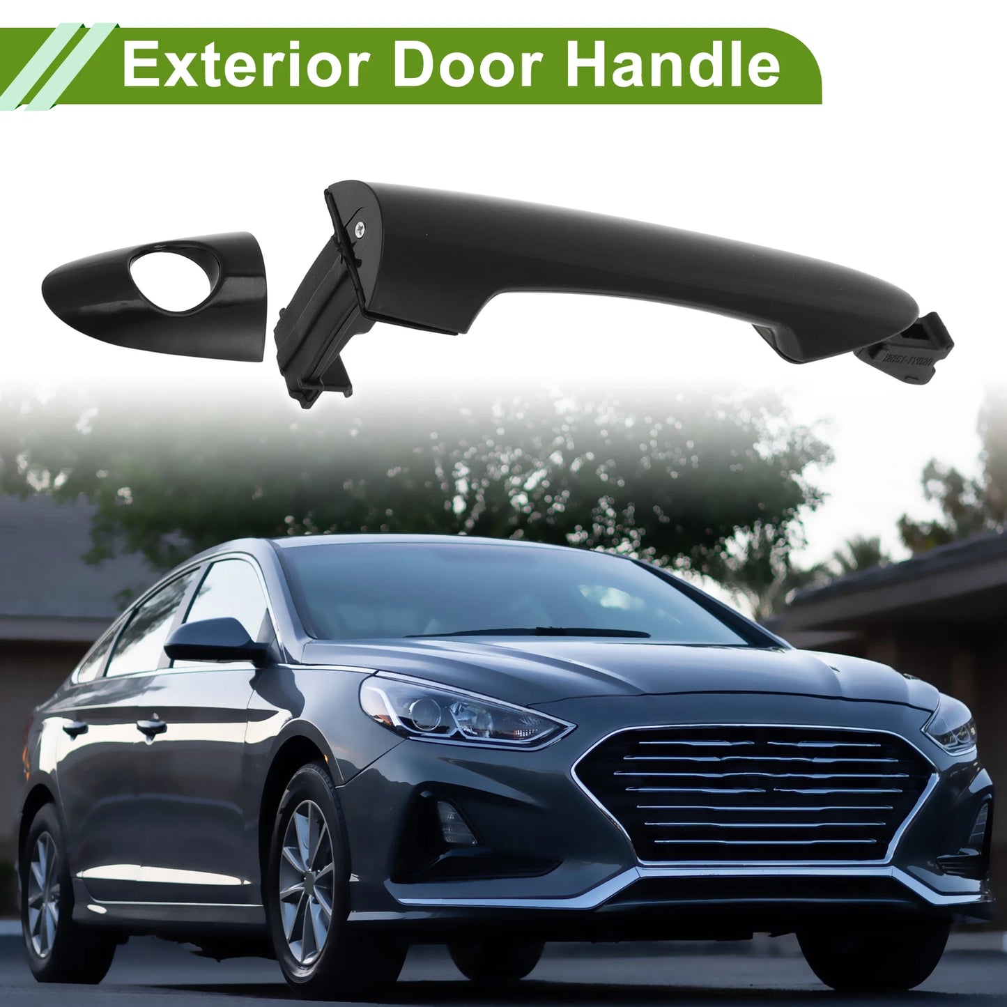 Exterior Door Handle for Hyundai Kia Picanto (2011–2023) No.826511Y000 Black Front Left
