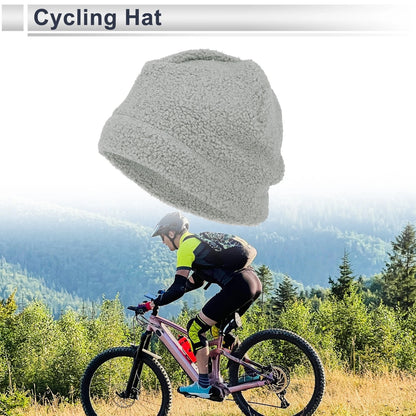 Cycling Hat for Universal Fit (1 Pcs) - Light Gray Polar Fleece