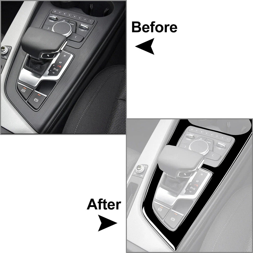 RHD Center Console Gear Shift Box Frame Cover Trim for Audi A4 A5 (2016-2023)
