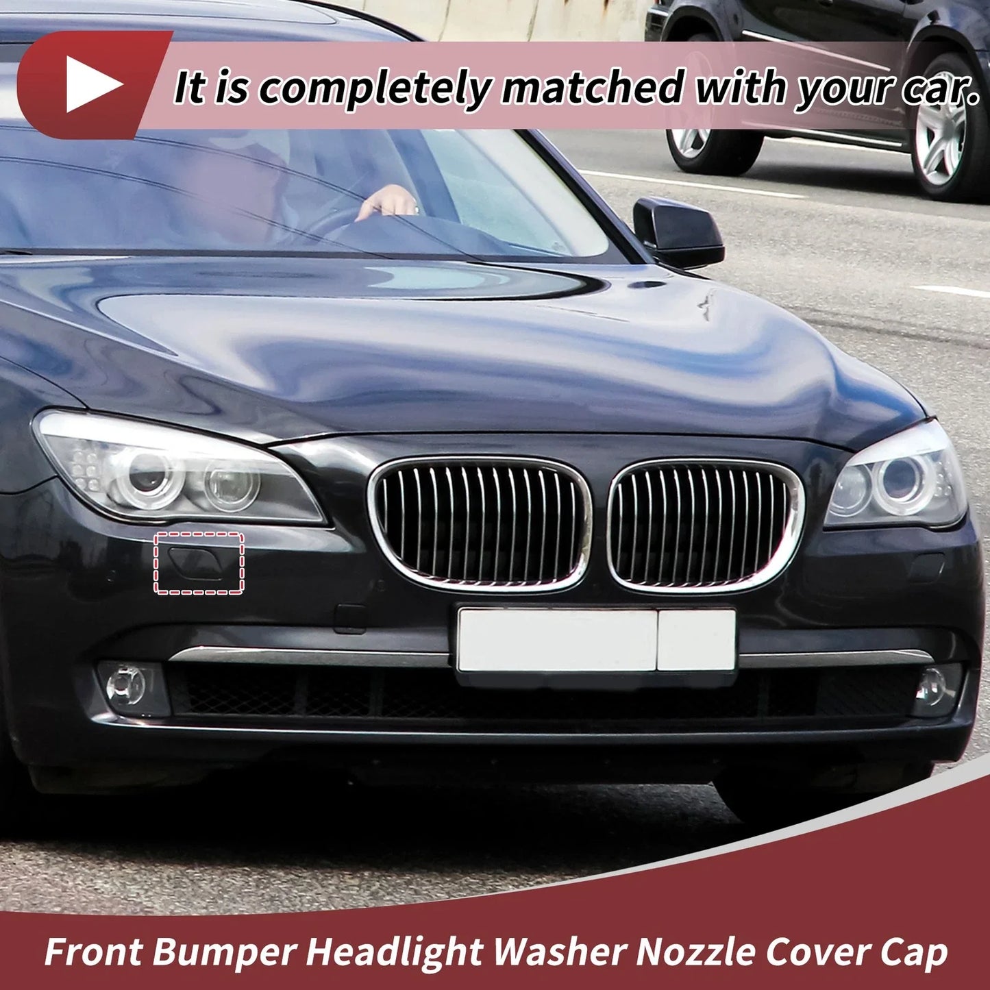 Front Right Washer Nozzle Cover Cap Unpainted for BMW 740i (2011 - 2015)