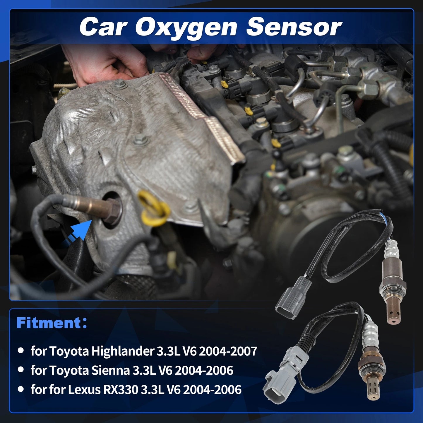 Upstream & Downstream Oxygen Sensor Set of 2 for Toyota Sienna (2004–2010)