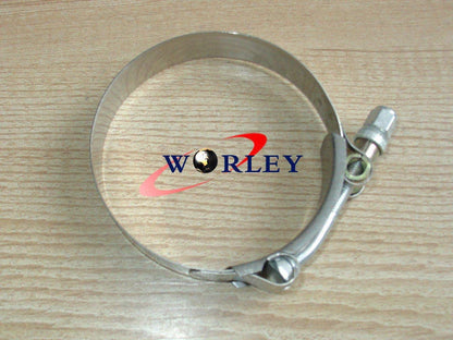 10 x 2.5" Turbo Pipe Hose Coupler T-Bolt Clamps for Universal Fit