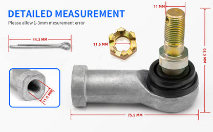 Tie Rod End Kit for Honda Rincon 650 680 TRX650 TRX680 (2003–2021)