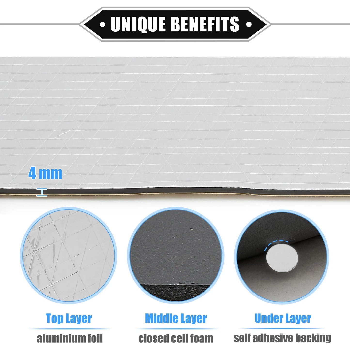 Sound Deadening Mat Kit for Universal Applications (157mil, 18sqft)
