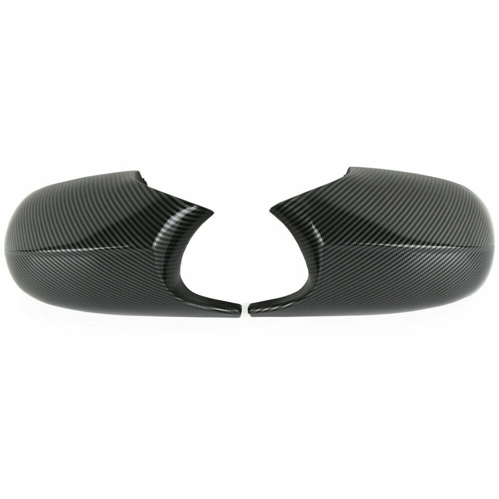 2X M3 Style Carbon Fiber Side Mirror Cover Caps for BMW E90 E92 E93 (2007–2013)
