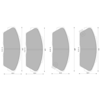 Set of 4 Front Disc Brake Pads for Honda Accord (1987–1989)