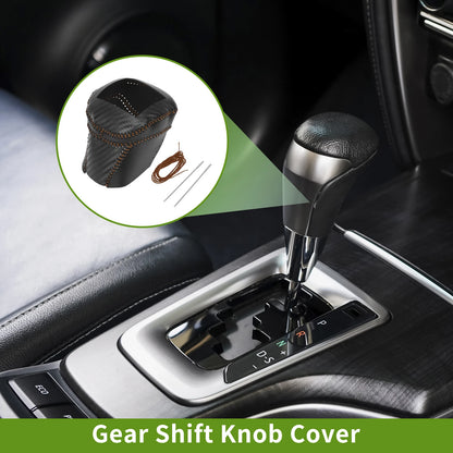 Gear Shift Knob Cover for Nissan Rogue (2021–2024) Black Carbon Fiber
