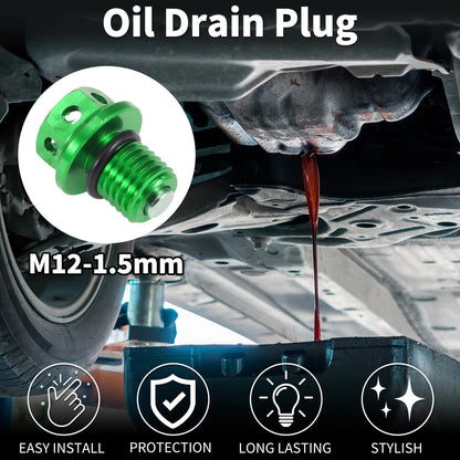 M12x1.5 Magnetic Oil Drain Plug for Universal Applications
