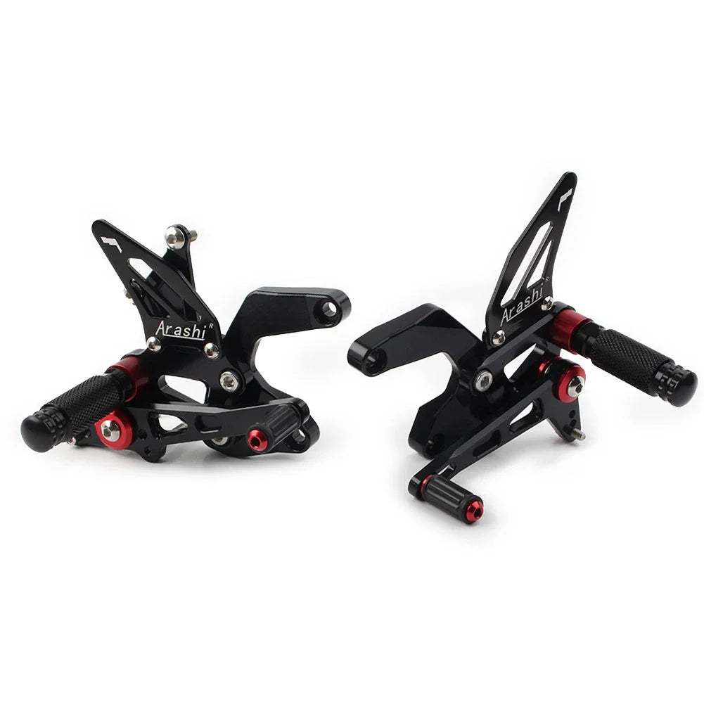 Rear Footpegs for Kawasaki Z900 2021-2023 - Black Aluminum