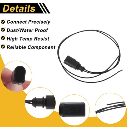 2 Pin Brake Pad Sensor Connector Plug for Volkswagen Passat (2001–2021) No. 1J0973802
