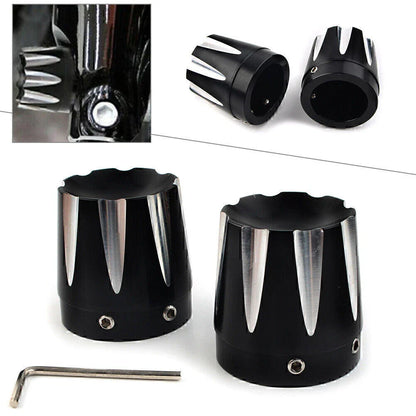 Front Axle Nut Covers for Harley Dyna, Fatboy, Electra, Street Glide, Road King (2006-2023)