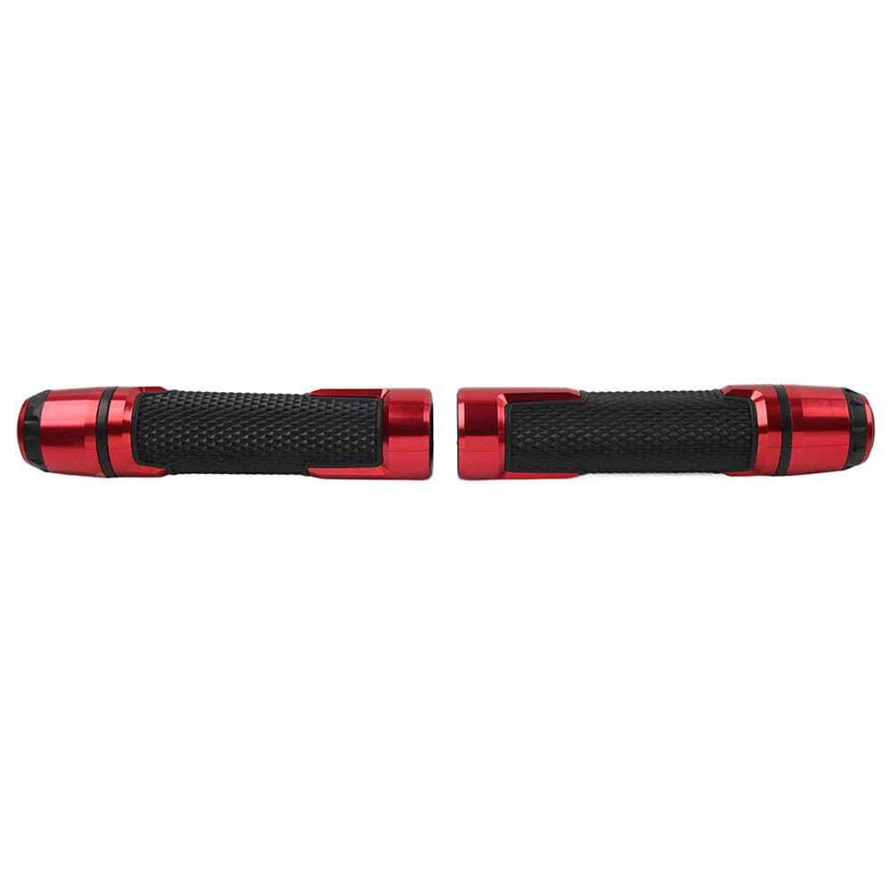 22MM 7/8" Red Handlebar Grips w/ Bar Ends for Harley & Honda